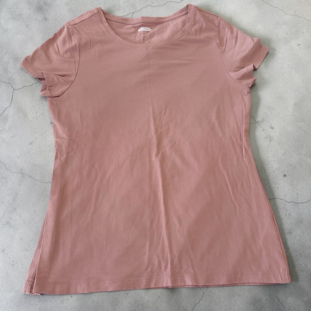 Old Navy Slim Fit Tee Light Pink Short Sleeve Performance Athleisure Large